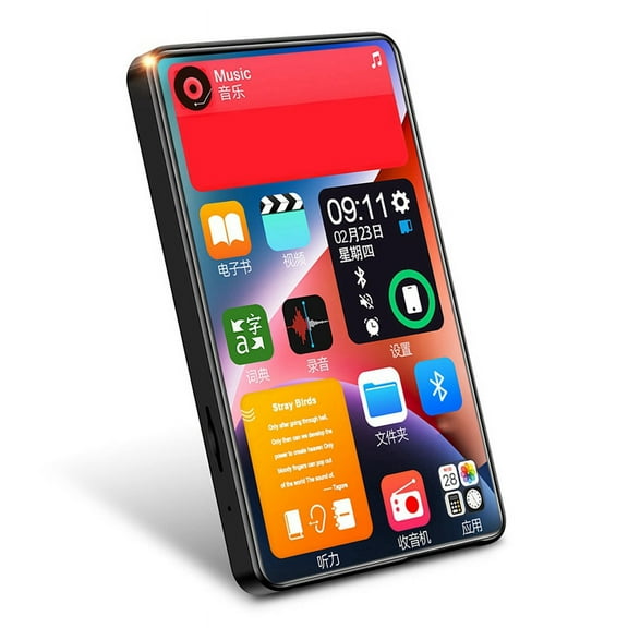 4 Inch MP3 Player Bluetooth Music Player Built-in Speaker 16G Full Screen MP4 Vide 2X4946