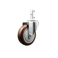 thumbnail image 1 of 4 Inch Maroon Polyurethane Wheel Swivel 3/4 Inch Square Stem Caster SCC, 1 of 2