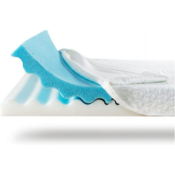 4 Inch Mattress Topper, Memory Foam Medium-Firm Mattress Topper with Adjustable Elastic Straps Removable Washable Cover Cal King