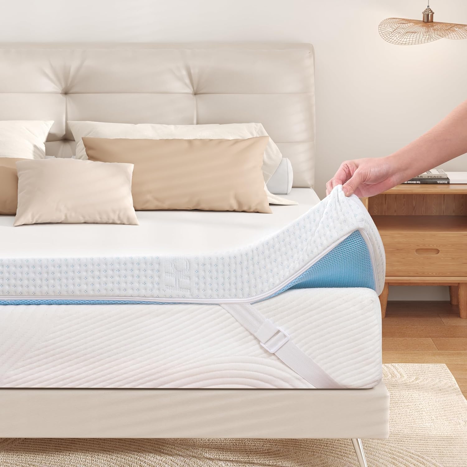 4 Inch Mattress Topper Twin XL Gel Memory Foam Mattress Toppers with