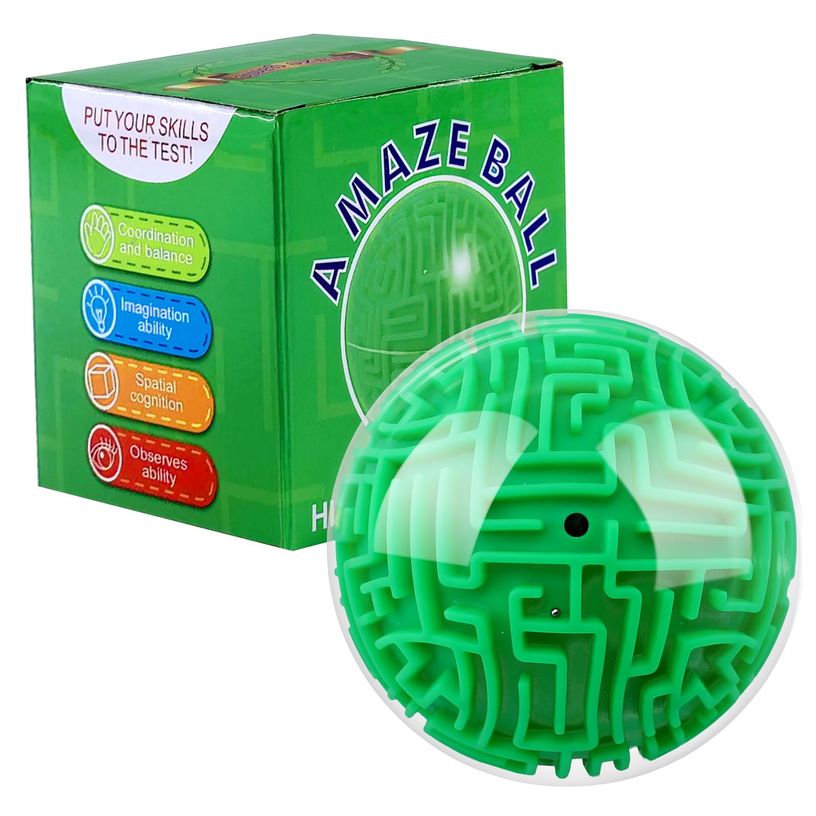 4 Inch Maze Ball YPF5 3D Gravity Cube Maze Ball Memory Sequential Ball