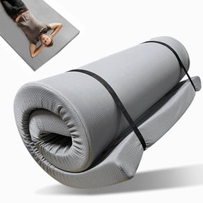 4 Inch Memory Foam Camping Mattress, Thick Sleeping Pad, Portable Floor Mat Roll Up Futon Mattress with Water-Resistant Zipper for Outdoor Activities, RVs, Guest Rooms, and Dorms, Twin Size