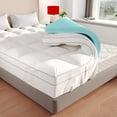 Full size 4 inch dual layer memory foam mattress topper with gel