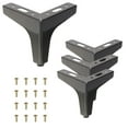 thumbnail image 1 of 4 Inch Metal Furniture Legs, 4 Pcs Triangle Furniture Replacement Feet, Brown, 1 of 7