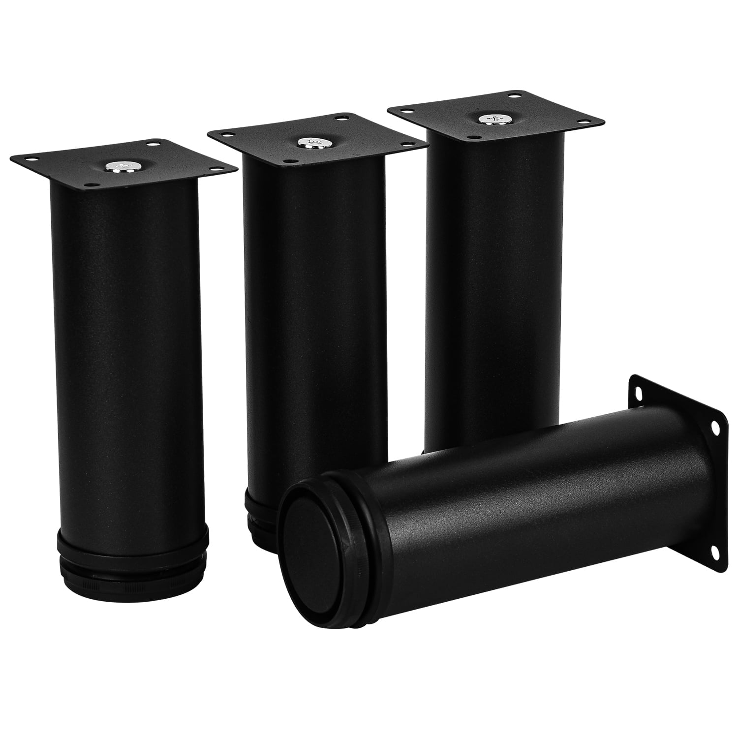 4 Inch Metal Furniture Legs,TCHOSUZ Stainless Steel Black Round Table