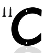 4 Inch Metal House Numbers Letters, Black House Address Outdoor Mailbox Numbers, Modern Metal Address Number Letter for Homes, Apartments, Farms, Outside (C)