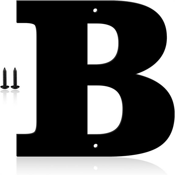 4 Inch Metal Modern House Numbers, House Address Letters and Numbers for Outside Signs - Metal Letters Door Numbers Signage Street Address Plaque for Garden Door Mailbox Dr (Letter B)