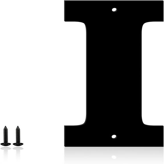 4 Inch Metal Modern House Numbers, House Address Letters and Numbers for Outside Signs - Metal Letters Door Numbers Signage Street Address Plaque for Garden Door Mailbox Dr (Letter I)