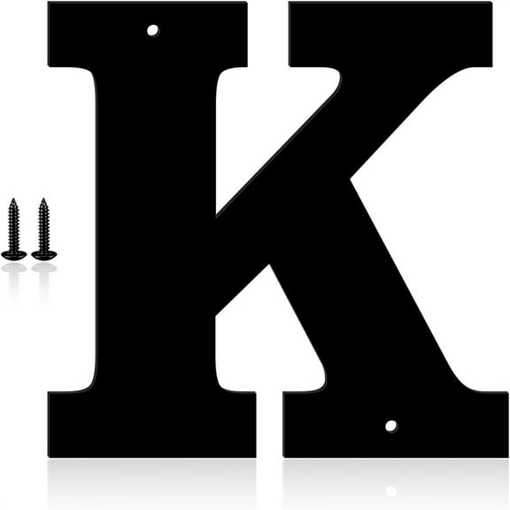 4 Inch Metal Modern House Numbers, House Address Letters and Numbers for Outside Signs - Metal Letters Door Numbers Signage Street Address Plaque for Garden Door Mailbox Dr (Letter K)
