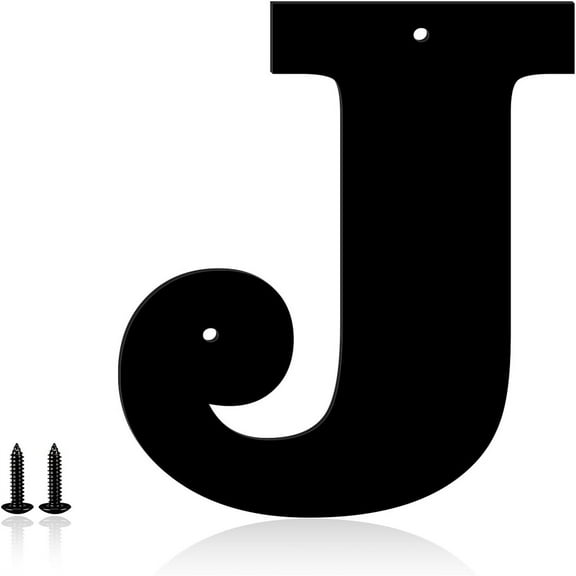 4 Inch Metal Modern House Numbers, House Address Letters and Numbers for Outside Signs - Metal Letters Door Numbers Signage Street Address Plaque for Garden Door Mailbox Dr (Letter J)