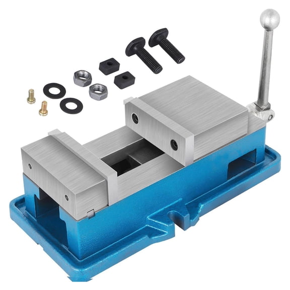 4 Inch Milling Vise, Precision Drill Press Vise 100mm Width, Heavy Duty Metal Clamp, Lockdown Vise for Finishing, Milling, Drilling Machines & Precision Parts