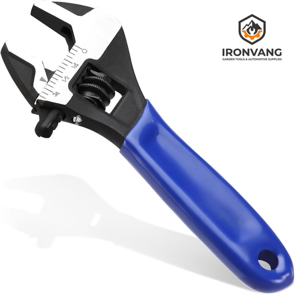 4-Inch Mini Adjustable Wrench, Pocket Size Chrome Vanadium Steel Crescent Wrench with SAE and Metric Scale, Black Oxide Finish, Small Jaw Hand Tool for Appliance Repair, Electronics, DIY and EDC Tool