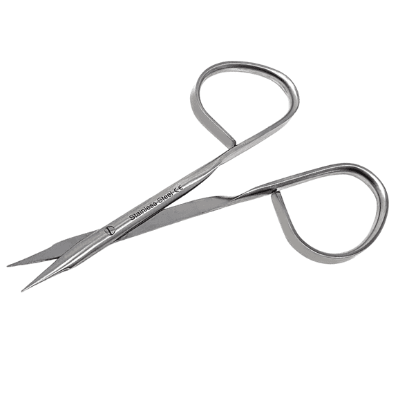 4-Inch Mini Craft Scissors with Straight Blades and Ribbon Handles for Precise Paper Cutting and Thread Snipping