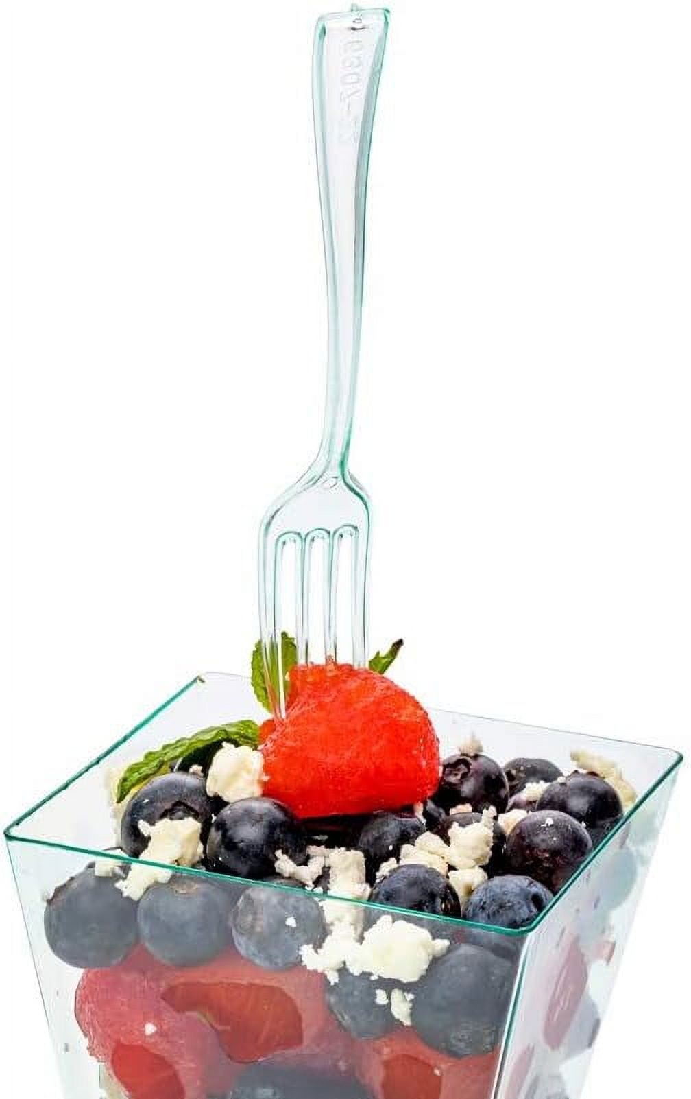 4 Inch Mini Forks 500 Disposable Tiny Forks - Heavy-Duty Pair With Hors ...