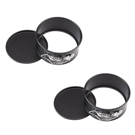 4 Inch Mini Springform Pan 2 Pieces Cheesecake Pans with Removable Bottom Deep Dish Pans Round Cake Molds for Mini Cheesecake, Pizza and Quiche