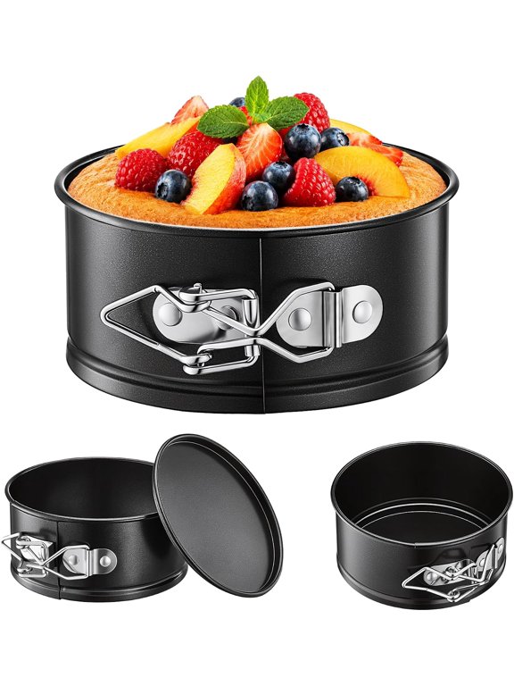 4 Inch Mini Springform Pan, Nonstick Small Cheesecake Pan | Round Cake Pan with Removable Bottom, Spring Form Pans Baking Mold for Mini Cheesecake Pizzas and Quiches