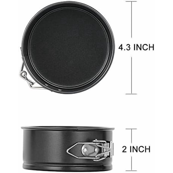 4-Inch Mini Springform Pan Set - 4 Piece Small Nonstick Cheesecake Pan for Mini Cheesecakes, Pizzas and Quiches