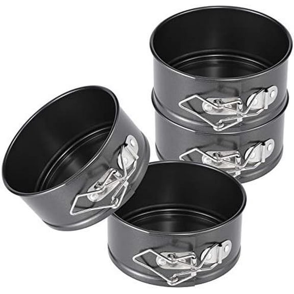 4-Inch Mini Springform Pan Set - 4 Piece Small Nonstick Cheesecake Pan for Mini Cheesecakes, Pizzas and Quiches