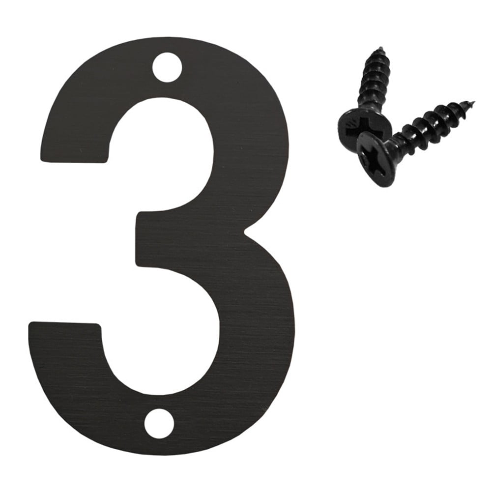 4 inch Modern Floating Outdoor Mailbox House Numbers Black Shadow Home
