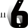 thumbnail image 1 of 4 Inch Modern Metal House Numbers, Metal Address Numbers and Letters, Black Door Mailbox Number, House Address Letter and Number for Office Home Farm Outside (6), 1 of 6