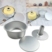 4 Inch Mold - Cake Pan Aluminum Round Chiffon Cake Baking Tins With Removable Bottom Non Stick Chiffon Tube Pan For Oven and Baking, By PRYESS