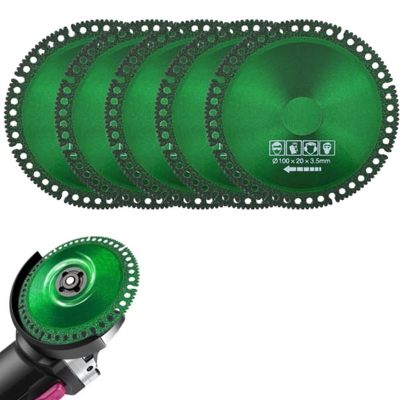 4-Inch Multifunctional Diamond Cutting Disc, Indestructible Composite Blade for Tile, Stone, Metal and Wood, Fits Angle Grinders