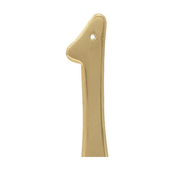 4-Inch Nail-On Traditional Solid Brass House Number 1