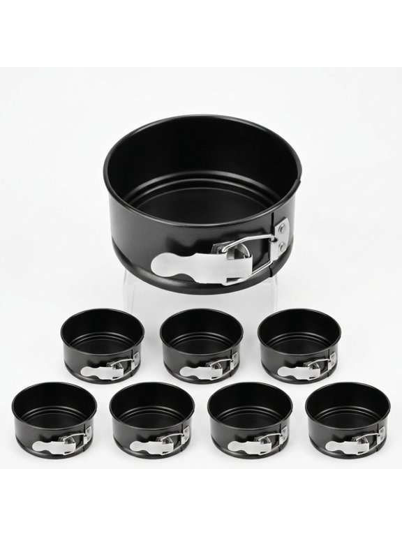4 Inch Nonstick Leakproof Springform Mini Cheesecake Pans Set with Removable Bottom