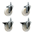 thumbnail image 1 of 4 Inch Nylon 10MM Threaded Stem Caster Set 2 Brakes SCC, 1 of 2