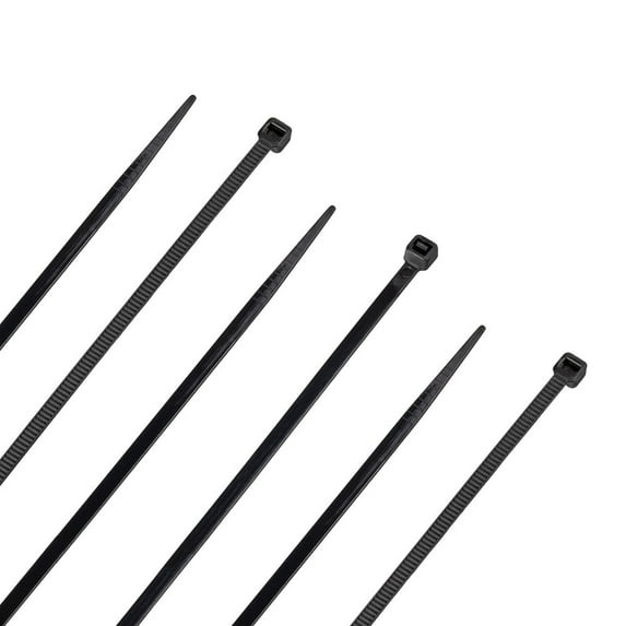 4-Inch Nylon Cable Ties, Black, 18 lbs, 100 Pack