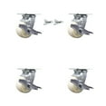 thumbnail image 1 of 4 Inch Nylon Caster Set with Roller Bearing 4 Brake 2 Swivel Lock Service Caster, 1 of 2