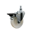 thumbnail image 1 of 4 Inch Nylon ½ Inch Threaded Stem Caster with Brake, 1 of 2