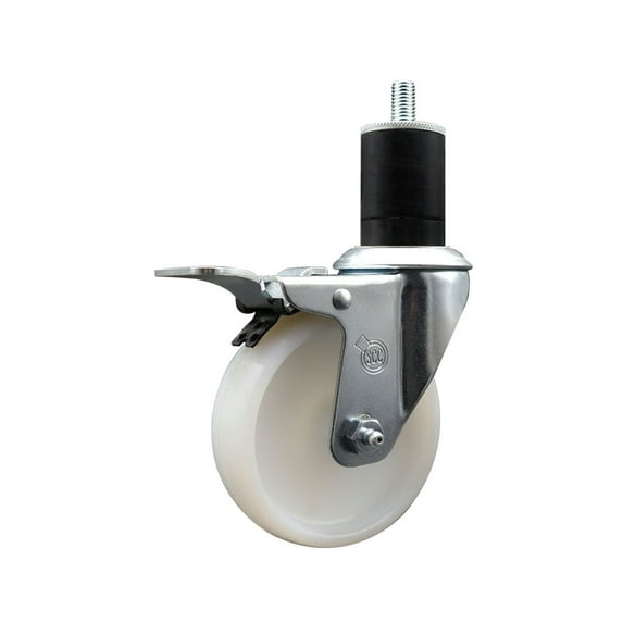 4 Inch Nylon Swivel 1-3/4 Inch Expanding Stem Caster Total Lock Brake SCC
