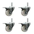 thumbnail image 1 of 4 Inch Nylon Swivel 3/4 Inch Threaded Stem Caster Set with Total Lock Brake, 1 of 2