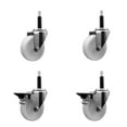 thumbnail image 1 of 4 Inch Nylon Wheel Swivel 3/4 Inch Expanding Stem Caster Set 2 Brakes SCC, 1 of 2