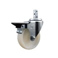 thumbnail image 1 of 4 Inch Nylon Wheel Swivel 3/4 Inch Square Stem Caster with Brake Service Caster, 1 of 2