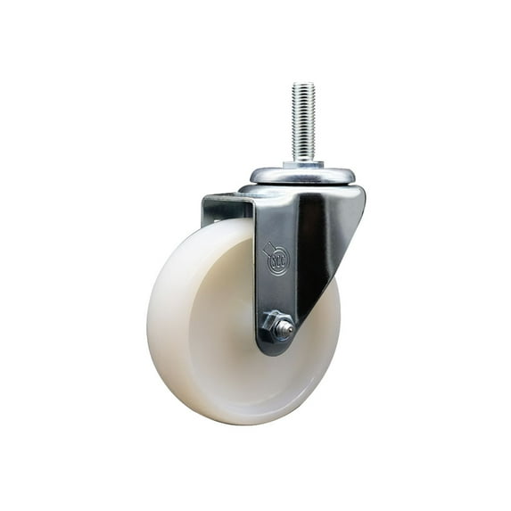 4 Inch Nylon Wheel Swivel 3/4 Inch Threaded Stem Caster Service Caster