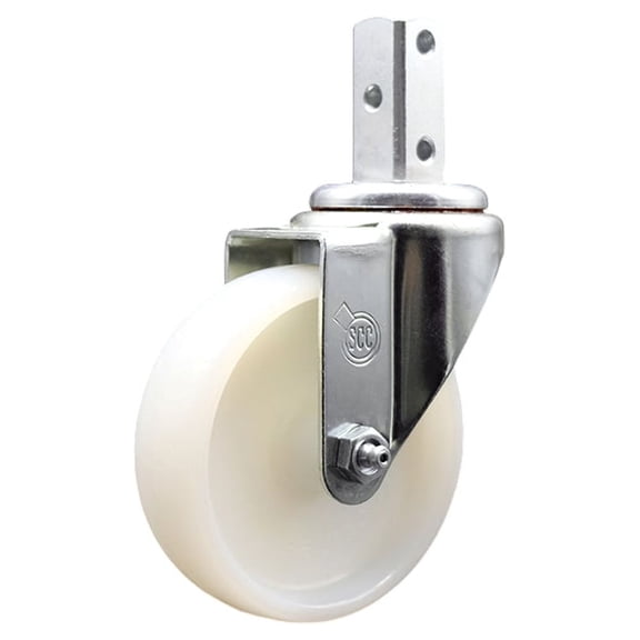 4 Inch Nylon Wheel Swivel 7/8 Inch Square Stem Caster Service Caster Brand