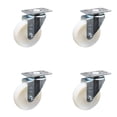 thumbnail image 1 of 4 Inch Nylon Wheel Swivel Top Plate Caster Set Service Caster Brand, 1 of 2