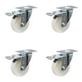 thumbnail image 1 of 4 Inch Nylon Wheel Swivel Top Plate Caster Set with Total Lock Brake SCC, 1 of 2