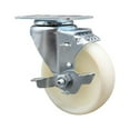 thumbnail image 1 of 4 Inch Nylon Wheel Swivel Top Plate Caster with Brake Service Caster Brand, 1 of 2