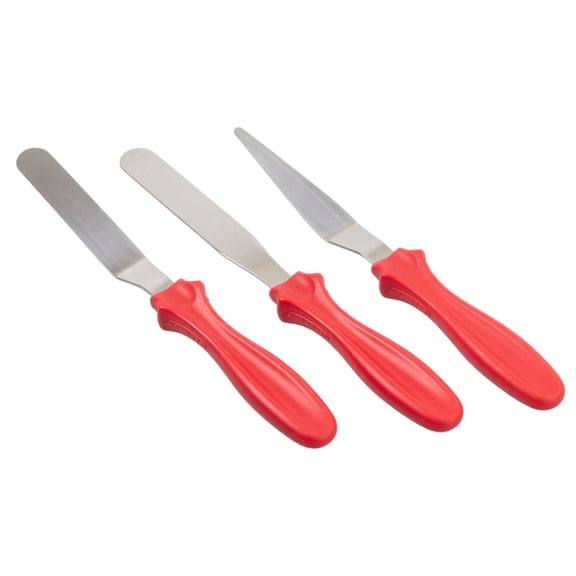 4 Inch Offset Spatula Set of 3 Stainless Steel Cake Icing Spatulas Butter Spreader Frosting Knife Baking Palette Knife