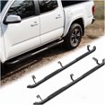 4 Inch Oval Black Carbon Steel Side Steps for 2005-2023 Toyota Tacoma ...