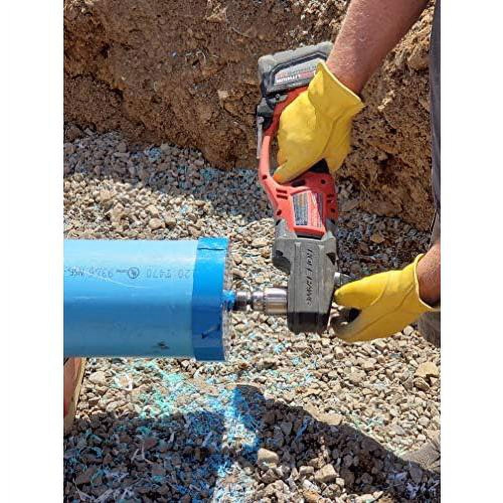 4 Inch PVC Pipe Beveling Tool For C900 Blue Brute Water Pipes