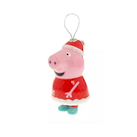 4 Inch Peppa Pig Santa Claus Decoupage Christmas Ornament