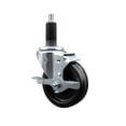 thumbnail image 1 of 4 Inch Phenolic Swivel 1-1/8 Inch Expanding Stem Caster with Brake SCC, 1 of 2