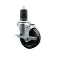thumbnail image 1 of 4 Inch Phenolic Swivel 1-5/8 Inch Expanding Stem Caster with Brake SCC, 1 of 2