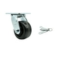 thumbnail image 1 of 4 Inch Phenolic Swivel Caster with Roller Bearing and Swivel Lock Service Caster, 1 of 2
