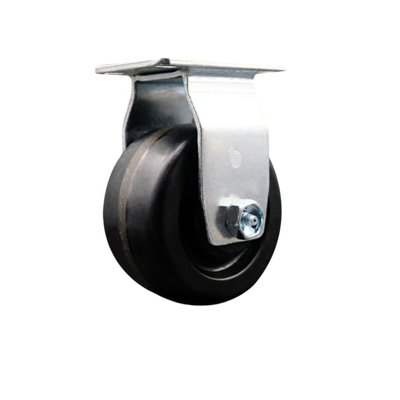 4 Inch Phenolic Wheel Rigid Caster with Roller Bearing Service Caster