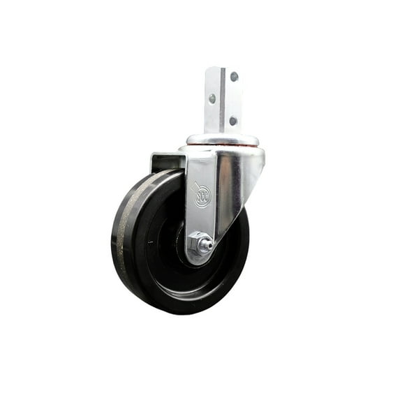 4 Inch Phenolic Wheel Swivel 3/4 Inch Square Stem Caster Service Caster Brand